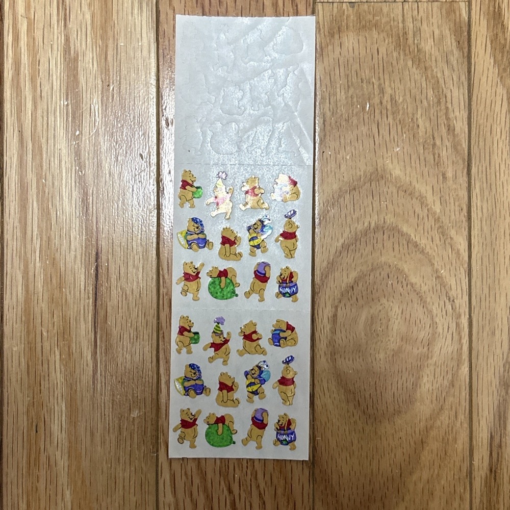 Vintage Sandylion Winnie the Pooh Prismatic Stickers 24 Count Disney Holographic
